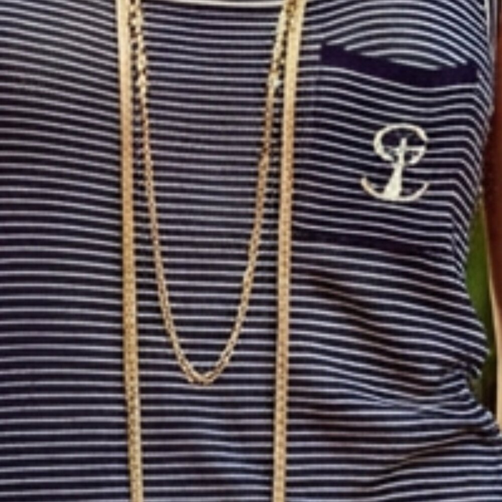Gucci Silk Knit Nautical G Logo Sherry Web Sleeveless Pocket Blouse - Picture 6 of 16